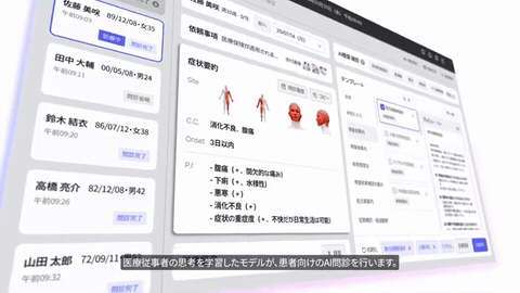 화면 구성과 설명 문구를 배치한 예시